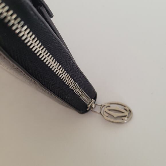 Cartier Must The Cartier Leather Zippy Around Long Wallet Black Large Modern - Picture 8 of 9